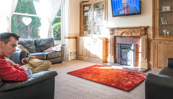 Living room at The Spinnies, Linby