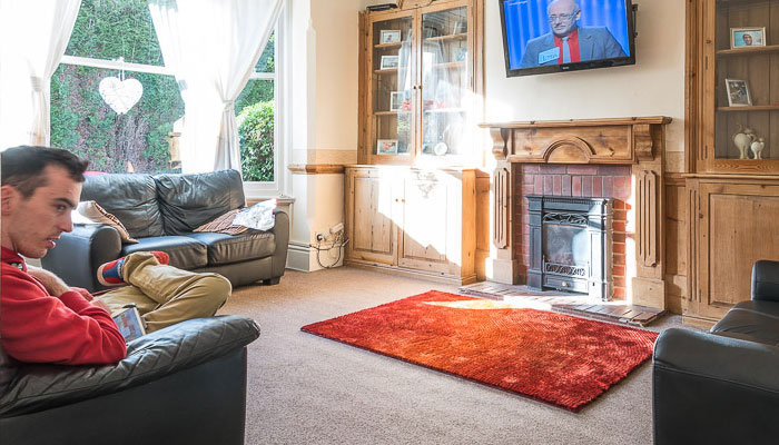 Living room at The Spinnies, Linby
